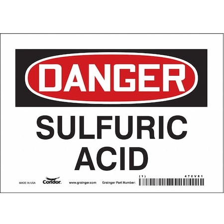Condor Safety Sign, 5 in Height, 7 in Width, Vinyl, Horizontal Rectangle, English, 470V81 470V81