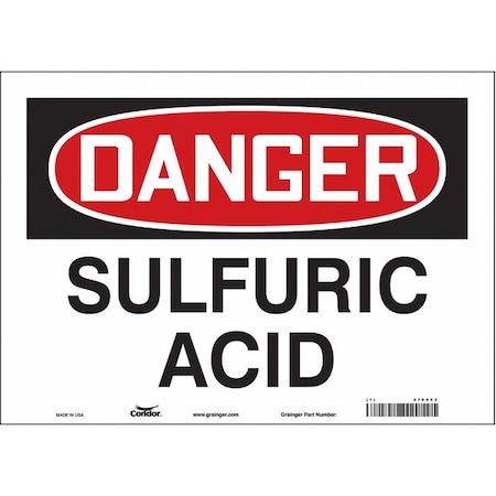 Condor Safety Sign, 10 in Height, 14 in Width, Vinyl, Horizontal Rectangle, English, 470V83 470V83