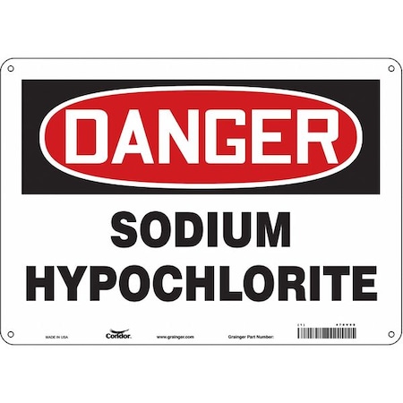 Condor Safety Sign, 10 in Height, 14 in Width, Aluminum, Horizontal Rectangle, English, 470V98 470V98