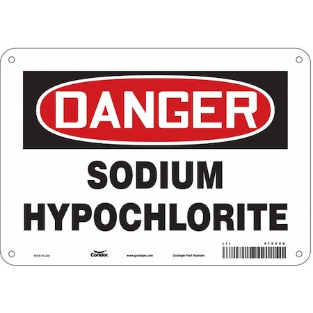 Condor Safety Sign, 7 in Height, 10 in Width, Polyethylene, Vertical Rectangle, English, 470V99 470V99
