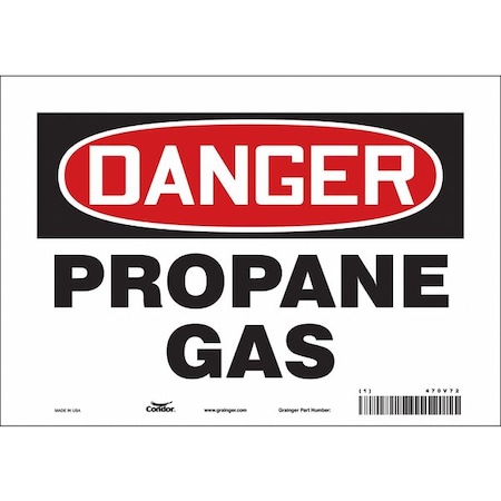Condor Safety Sign, 7 in Height, 10 in Width, Vinyl, Vertical Rectangle, English, 470V72 470V72
