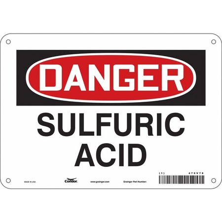 Condor Safety Sign, 7 in Height, 10 in Width, Polyethylene, Vertical Rectangle, English, 470V78 470V78