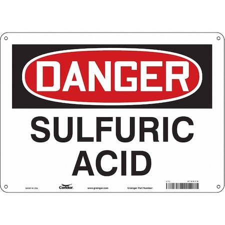 Condor Safety Sign, 10 in Height, 14 in Width, Polyethylene, Horizontal Rectangle, English, 470V79 470V79