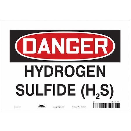 Condor Safety Sign, 7 in Height, 10 in Width, Vinyl, Vertical Rectangle, English, 470V01 470V01