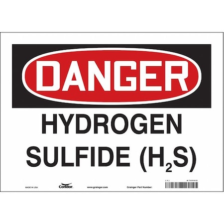 Condor Safety Sign, 10 in Height, 14 in Width, Vinyl, Horizontal Rectangle, English, 470V02 470V02