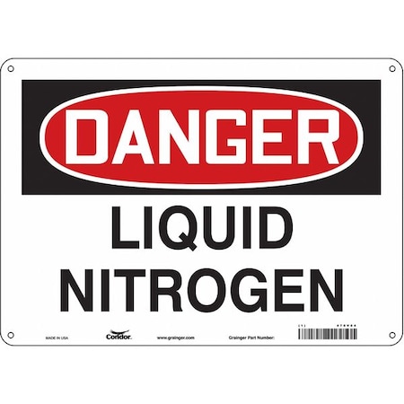 Condor Safety Sign, 10 in Height, 14 in Width, Aluminum, Horizontal Rectangle, English, 470V04 470V04