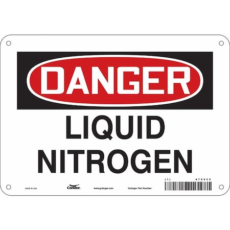 Condor Safety Sign, 7 in Height, 10 in Width, Polyethylene, Vertical Rectangle, English, 470V05 470V05