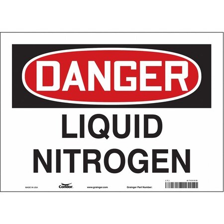 Condor Safety Sign, 10 in Height, 14 in Width, Vinyl, Horizontal Rectangle, English, 470V08 470V08