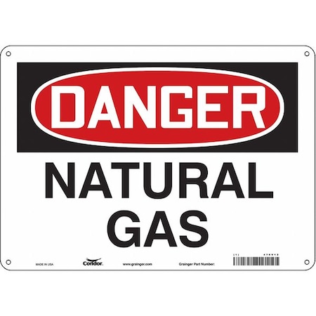 Condor Safety Sign, 10 in Height, 14 in Width, Polyethylene, Horizontal Rectangle, English, 470V12 470V12