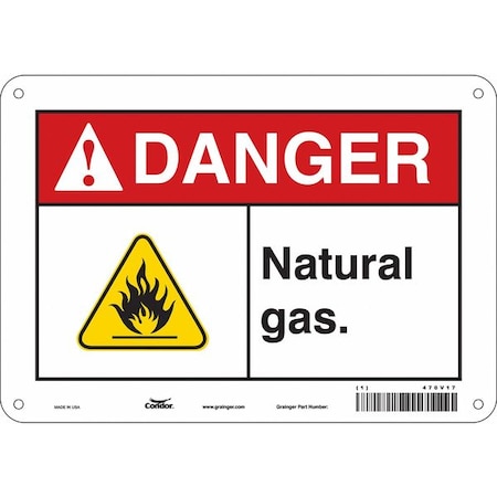 Condor Safety Sign, 7 in Height, 10 in Width, Polyethylene, Vertical Rectangle, English, 470V17 470V17