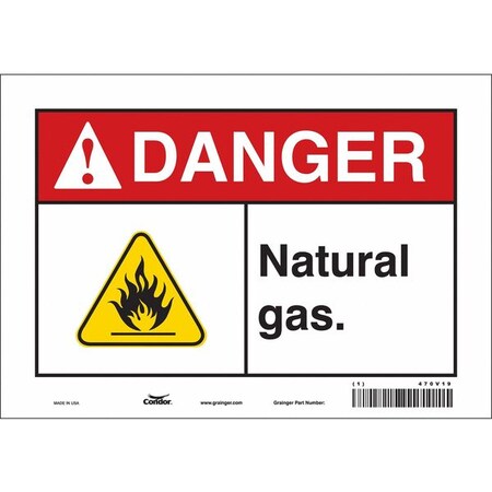 Condor Safety Sign, 7 in Height, 10 in Width, Vinyl, Vertical Rectangle, English, 470V19 470V19