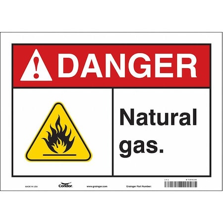 Condor Safety Sign, 10 in Height, 14 in Width, Vinyl, Horizontal Rectangle, English, 470V20 470V20