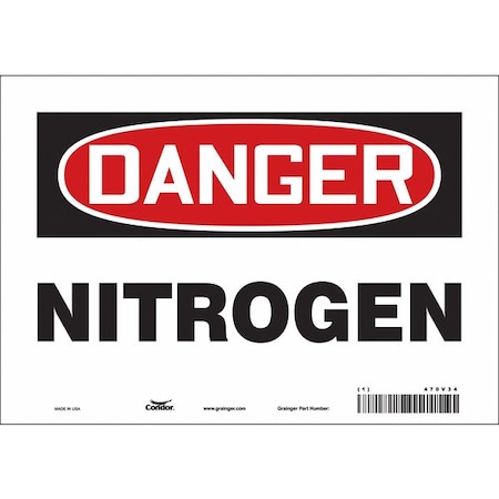 Condor Safety Sign, 7 in Height, 10 in Width, Vinyl, Vertical Rectangle, English, 470V34 470V34