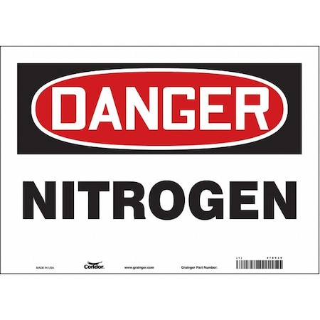 Condor Safety Sign, 10 in Height, 14 in Width, Vinyl, Horizontal Rectangle, English, 470V35 470V35