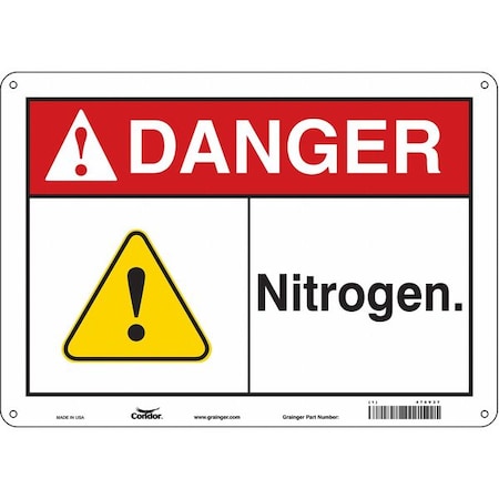Condor Safety Sign, 10 in Height, 14 in Width, Aluminum, Horizontal Rectangle, English, 470V37 470V37
