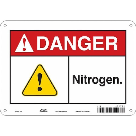 Condor Safety Sign, 7 in Height, 10 in Width, Polyethylene, Vertical Rectangle, English, 470V38 470V38