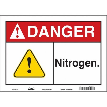 Condor Safety Sign, 10 in Height, 14 in Width, Vinyl, Horizontal Rectangle, English, 470V41 470V41