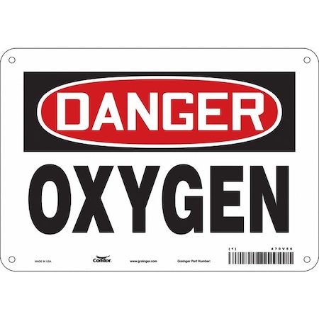 Condor Safety Sign, 7 in Height, 10 in Width, Polyethylene, Vertical Rectangle, English, 470V56 470V56