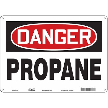 Condor Safety Sign, 10 in Height, 14 in Width, Aluminum, Horizontal Rectangle, English, 470V61 470V61