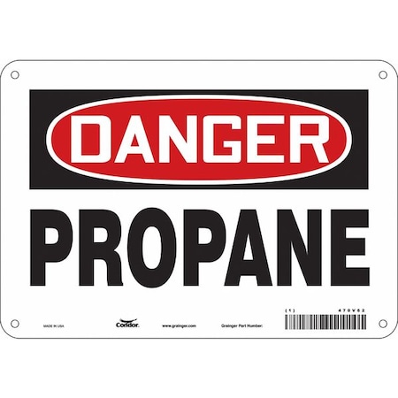 Condor Safety Sign, 7 in Height, 10 in Width, Polyethylene, Vertical Rectangle, English, 470V62 470V62