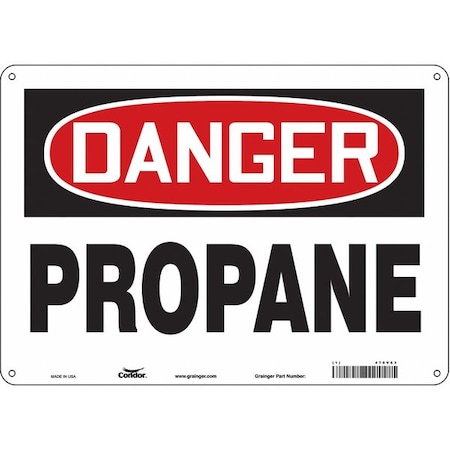 Condor Safety Sign, 10 in Height, 14 in Width, Polyethylene, Horizontal Rectangle, English, 470V63 470V63