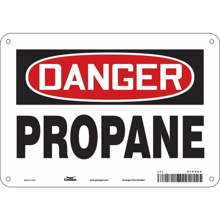 Condor Safety Sign, 7 in Height, 10 in Width, Vinyl, Vertical Rectangle, English, 470V64 470V64