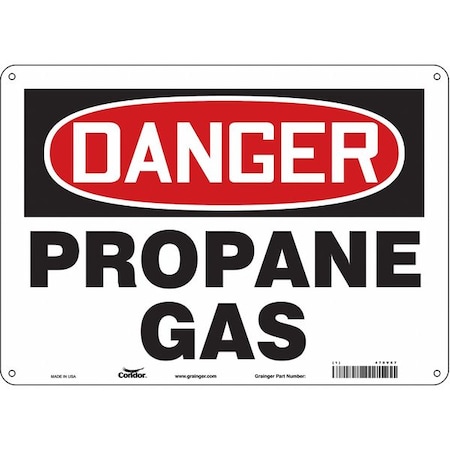 Condor Safety Sign, 10 in Height, 14 in Width, Aluminum, Horizontal Rectangle, English, 470V67 470V67