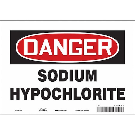 Condor Safety Sign, 7 in Height, 10 in Width, Vinyl, Vertical Rectangle, English, 470W02 470W02