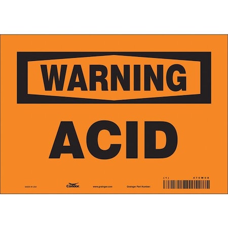 Condor Safety Sign, 7 in Height, 10 in Width, Vinyl, Vertical Rectangle, English, 470W08 470W08