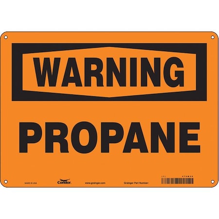 Condor Safety Sign, 10 in Height, 14 in Width, Polyethylene, Horizontal Rectangle, English, 470W20 470W20