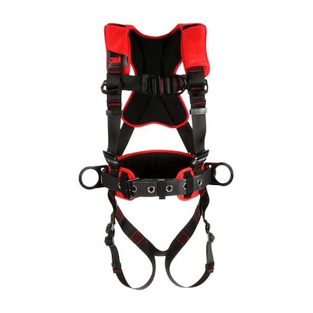 3M Protecta Protecta(R) Positioning/Climbing Harness, M/L, 420 lb., Friction / Pass-Through Chest/ 1161210