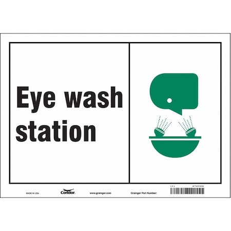 Condor Eye Wash Station, 14 in W x 10 in H, Horizontal Rectangle, Aluminum, 470Y96 470Y96