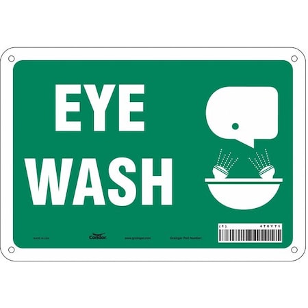 Condor Eye Wash, 10 in W x 7 in H, Vertical Rectangle, Polyethylene, 470Y71 470Y71
