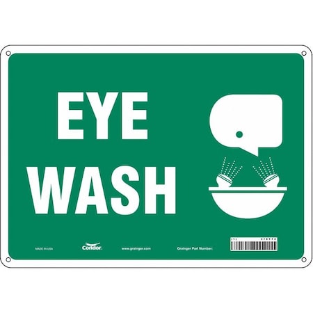 Condor Eye Wash, 14 in W x 10 in H, Horizontal Rectangle, Polyethylene, 470Y72 470Y72