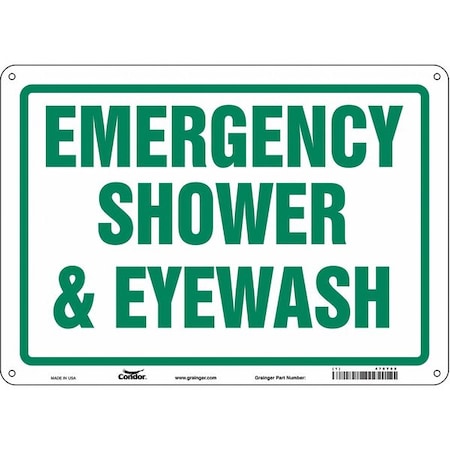 Condor Emergency Shower & Eyewash, 14 in W x 10 in H, Horizontal Rectangle, Aluminum, 470Y08 470Y08