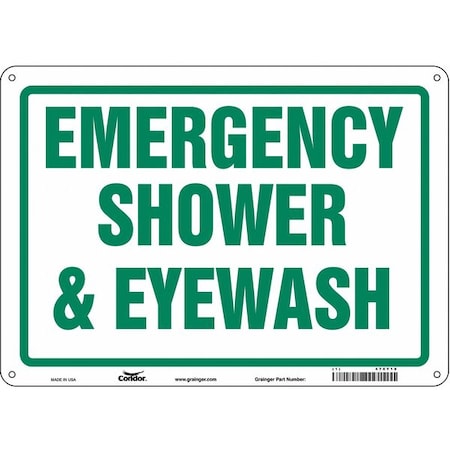 Condor Emergency Shower & Eyewash, 14 in W x 10 in H, Horizontal Rectangle, Polyethylene, 470Y10 470Y10