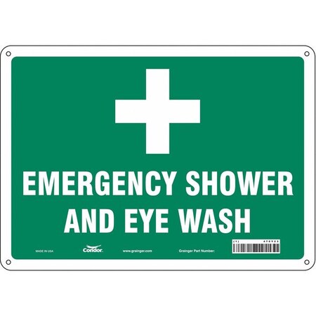 Condor Emergency Shower And Eye Wash, 14 in W x 10 in H, Horizontal Rectangle, Polyethylene, 470Y23 470Y23