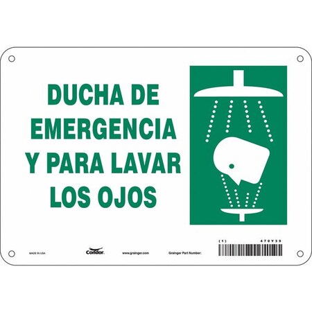 Condor Safety Sign, 10" W x 7" H, 0.032" Thick 470Y39