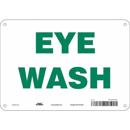 Condor Eye Wash, 10 in W x 7 in H, Vertical Rectangle, Aluminum, 470Y45 470Y45