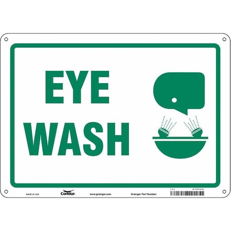 Condor Eye Wash, 14 in W x 10 in H, Horizontal Rectangle, Polyethylene, 470Y65 470Y65