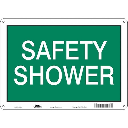 Condor Safety Shower, 14 in W x 10 in H, Horizontal Rectangle, Polyethylene, 470Z85 470Z85