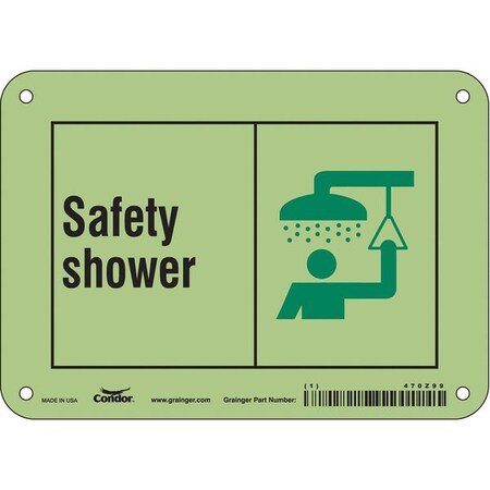Condor Safety Shower, 7 in W x 5 in H, Horizontal Rectangle, Polyethylene, 470Z99 470Z99