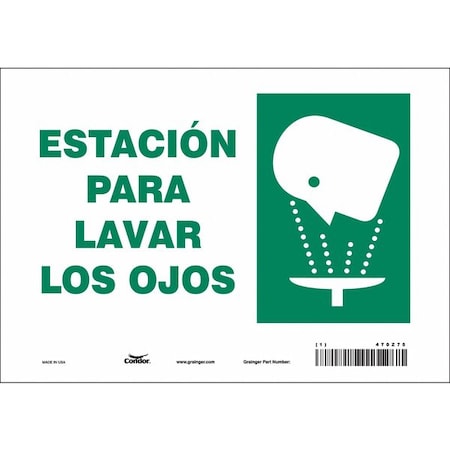Condor Safety Sign, 10" W x 7" H, 0.004" Thick 470Z75