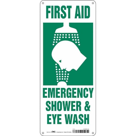 Condor First Aid Emergency Shower & Eye Wash, Polyethylene, 17 in x 7 in, Mounting Holes 470Z78