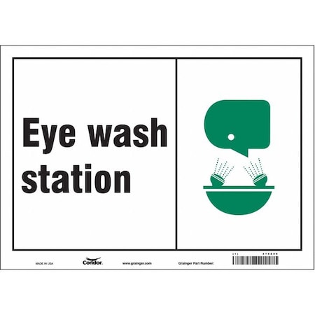 Condor Eye Wash Station, 14 in W x 10 in H, Horizontal Rectangle, Polyethylene, 470Z06 470Z06