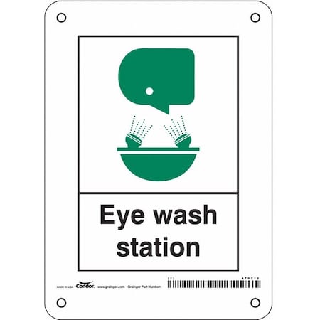 Condor Eye Wash Station, Aluminum, 7 in x 5 in, Mounting Holes 470Z10