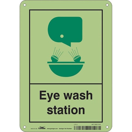Condor Eye Wash Station, 7 in W x 10 in H, Horizontal Rectangle, Polyethylene, 470Z15 470Z15
