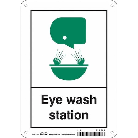 Condor Eye Wash Station, 7 in W x 10 in H, Horizontal Rectangle, Polyethylene, 470Z20 470Z20