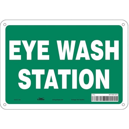 Condor Eye Wash Station, 10 in W x 7 in H, Vertical Rectangle, Aluminum, 470Z25 470Z25