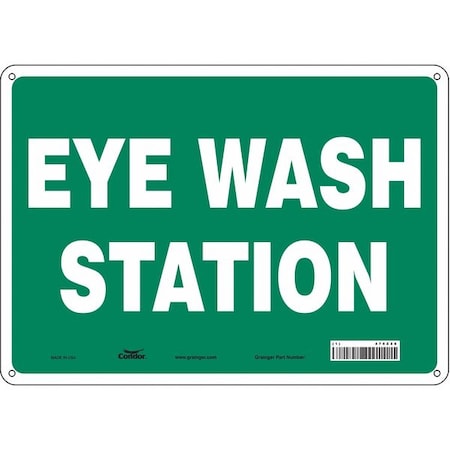 Condor Eye Wash Station, 14 in W x 10 in H, Horizontal Rectangle, Aluminum, 470Z26 470Z26